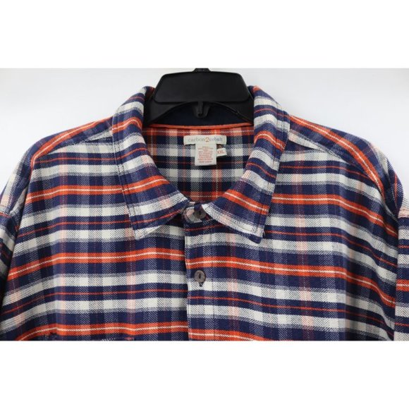 Carbon 2 Cobalt men's XXL long sleeve button up flannel shirt corduroy detail - Picture 4 of 10